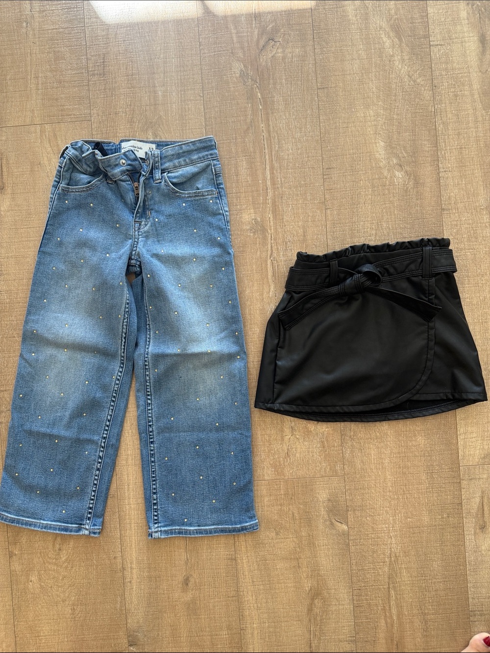 Abercrombie Kids skort and jeans